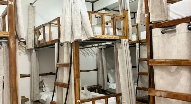 Кровать в общем номере The Hat Trick Hostel