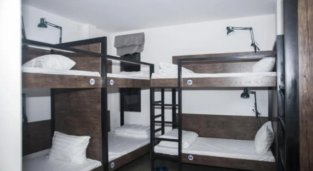Кровать в общем номере Kha Hostel