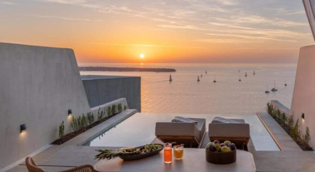 Полулюкс с видом на море Santo Mine Oia Suites
