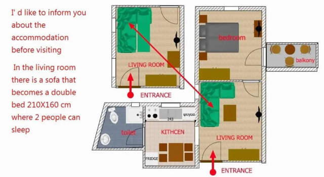 Апартаменты City's Center Lux. Apt.Up 4 persons and BBQ