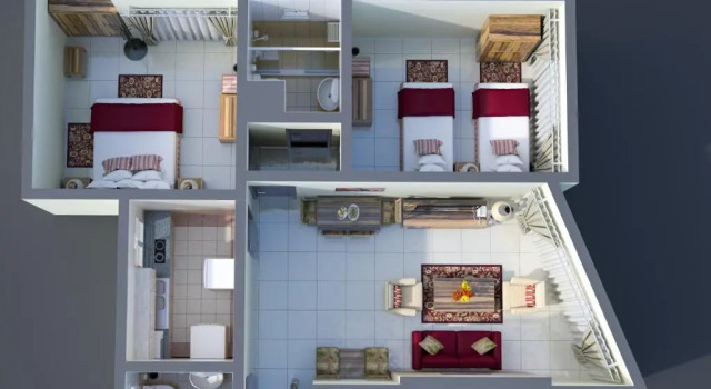 Люкс с 2 комнатами Ewan Tower Hotel Apartments