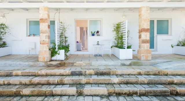 Номер Superior с видом на бассейн Relais Masseria Casina dei Cari