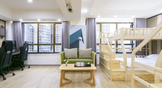 Кровать в общем номере Meishan Xuanwo E-sports Hotel