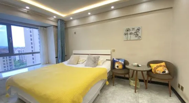 Двухместный люкс Huludao 1314 Light Luxury Homestay