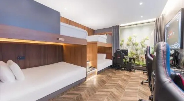 Кровать в общем номере Homeinn Yunik Esports Hotel