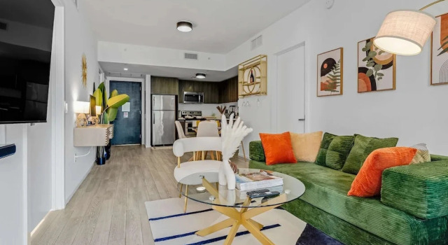 Коттедж Downtown Miami 2BR Skyline Bay View Balcony Corner Suite Luxe Pad