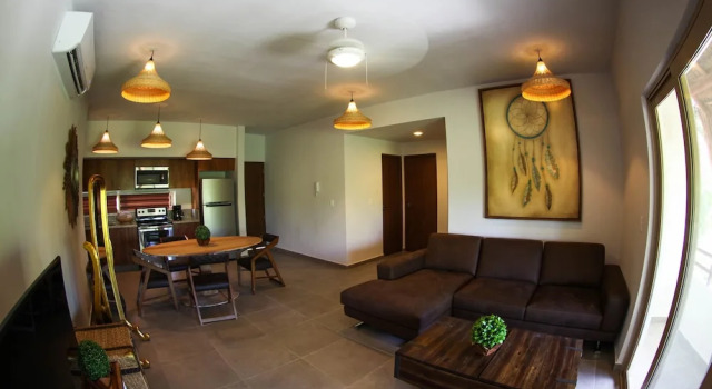 Апартаменты с 2 комнатами с балконом Villa Puerta Zama 2 BR with big terrace in Tulum by Happy Address