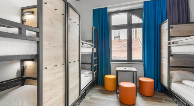 Кровать в общем номере a&o Budapest City