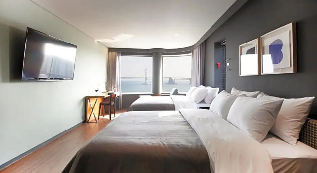 Standard familie cameră cu vedere la mare Hound Hotel Gwangan