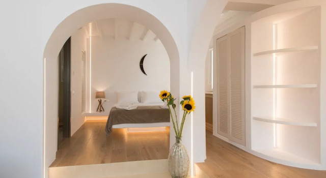 Люкс Luxury c 1 комнатой с видом на сад Levantes House Mykonos