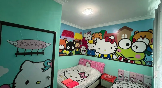 Апартаменты с 3 комнатами с балконом Hello Kitty Signature Suite