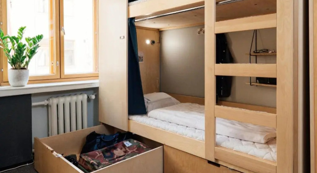 Кровать в общем номере The Yard Hostel