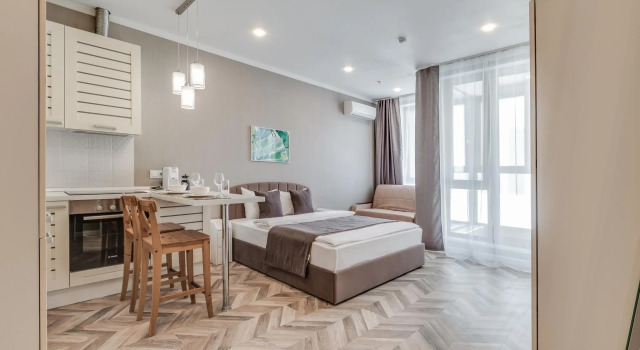 Апартаменты c 1 комнатой с балконом Business Apartments (Бизнесс Апартменс) на бульваре Ходынский 2