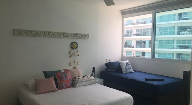 Апартаменты с 2 комнатами с балконом и с красивым видом из окна Cartagena Beach Front Apartments
