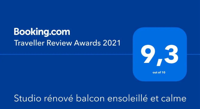 Studio rénové balcon ensoleillé et calme