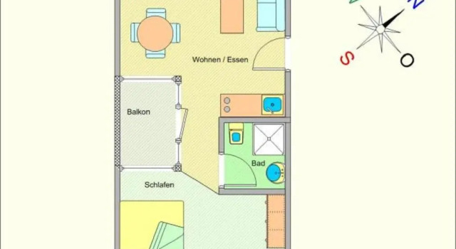 Апартаменты c 1 комнатой Ferienwohnungen am Rosenhof