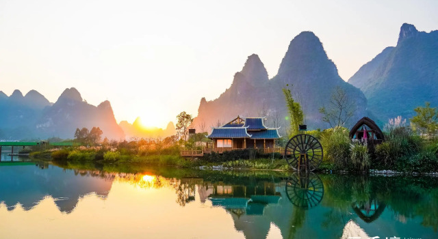 Narada Resort & Sanqianli Yangshuo 阳朔三千漓君澜度假酒店, Забронировать Курортный отель Бизнес-отели Гуйлинь, рядом с Автобусный вокзал Guilin - Yangshuo, 4* 5*