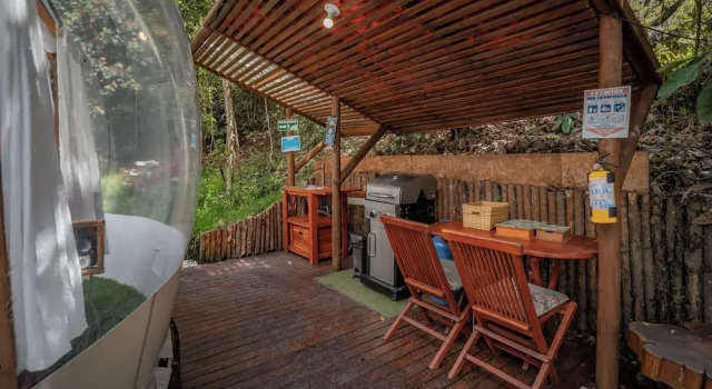 Confort chambre Vue montagne BubbleSky Glamping