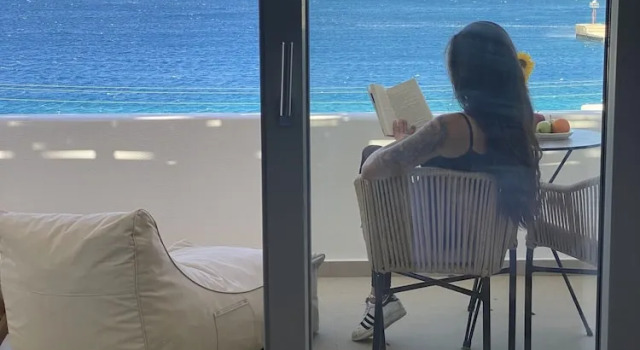 Двухместный номер Deluxe с балконом и с видом на море Avra Luxury Suites Mykonos
