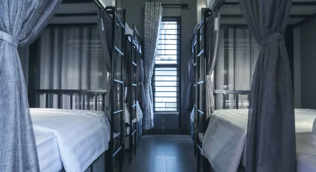 Кровать в общем номере (мужской номер) с красивым видом из окна Feliz Hostel Cafe & Bar