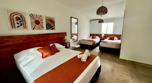 Четырёхместный номер Standard с видом на сад Eco-Hotel Palma É Coco
