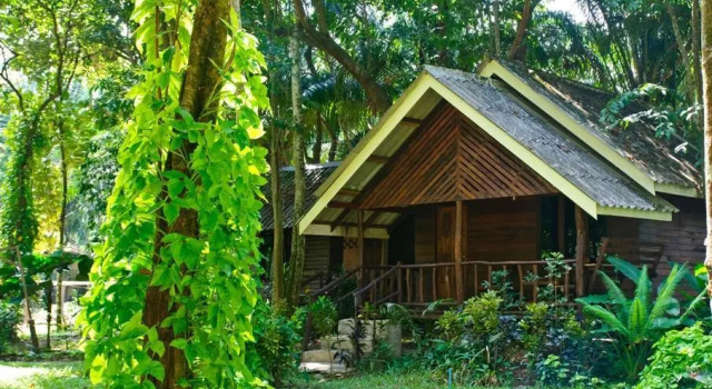 Трёхместный номер Standard с балконом и с видом на сад Khao Sok Riverside Cottages