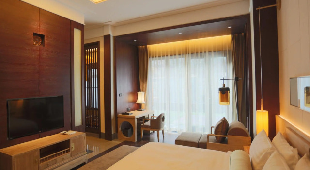 Кровать в общем номере Xian Huaqingyutang Hotel