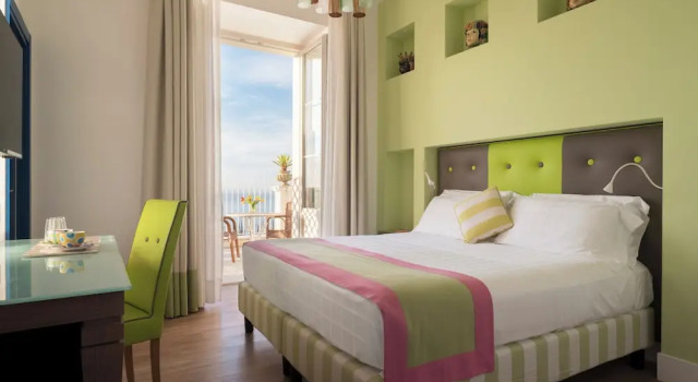Двухместный номер Deluxe с балконом и с видом на море Relais Palazzo del Barone