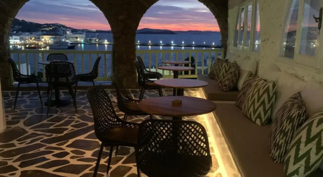 Двухместный номер Standard с частичным видом на море Yalos Hotel Sunset view Mykonos town private rooms
