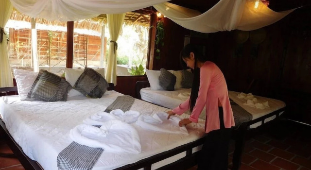 Трёхместный номер Standard с видом на сад Mekong Ecolodge