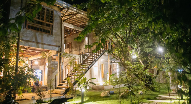 Кровать в общем номере The Flying Fish Hostel