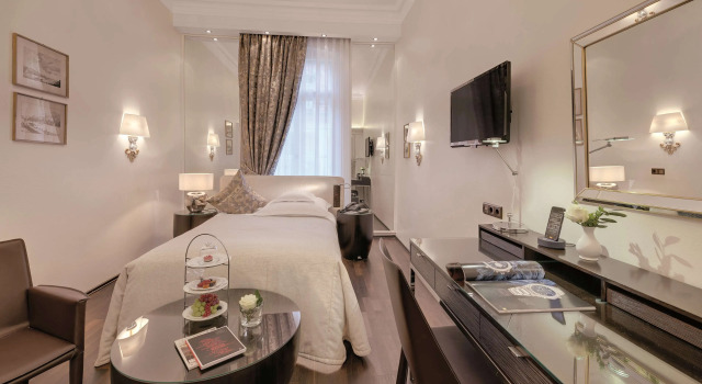 Одноместный номер Standard Hotel Europäischer Hof Heidelberg, Bestes Hotel Deutschlands in historischer Architektur