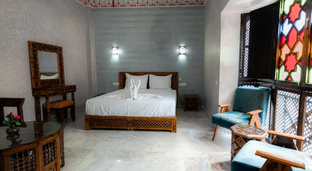 Люкс с видом на бассейн Riad Deluxe