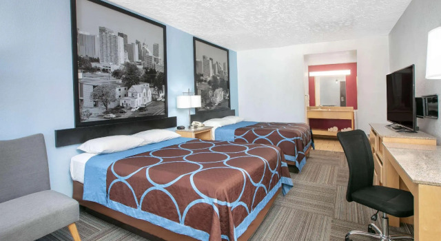Четырёхместный номер Standard Super 8 by Wyndham City of Moore