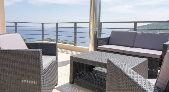 Вилла Sivota Bay View Villa with Hot Tub, Private Pool, Garden