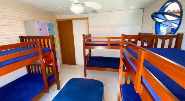 Кровать в общем номере Hostel Villa Virtudes