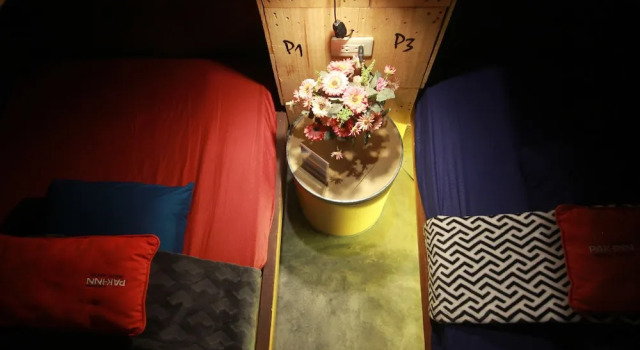Кровать в общем номере Pak-Inn Hostel Hat Yai
