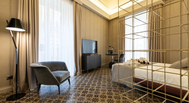 Номер Deluxe с балконом B&B Palazzo Perrotta