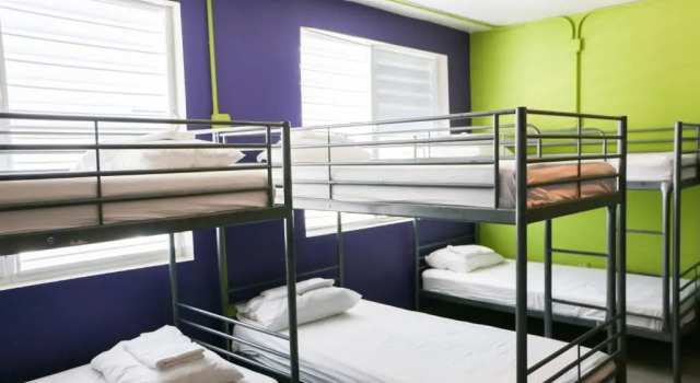 Кровать в общем номере Conturce Hostel