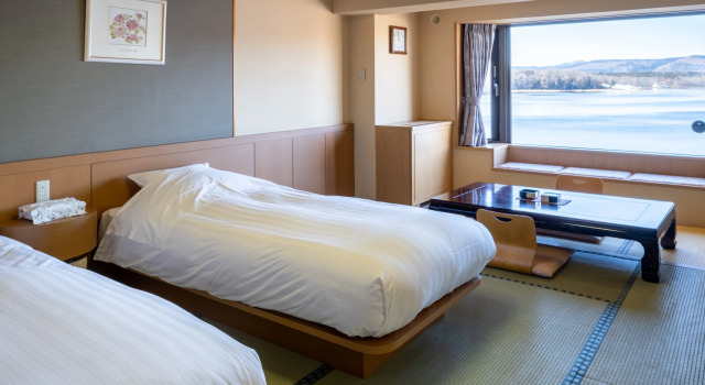 Двухместный номер Standard с видом на озеро THE FOREST AKAN Tsuruga Resort