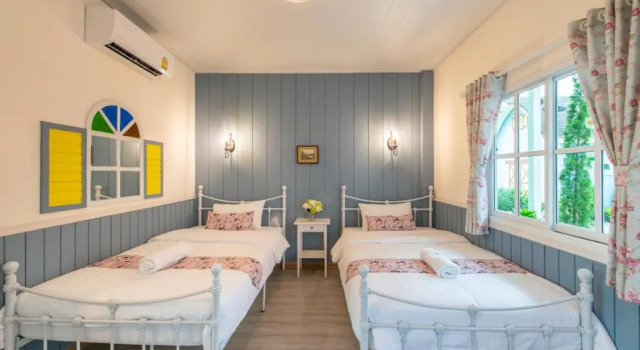 Двухместный номер Deluxe с балконом Baan Kang Hun Pua Cottage