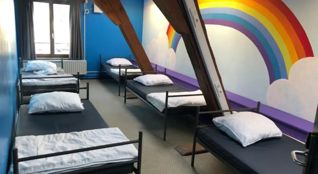 Кровать в общем номере Antwerp City Hostel