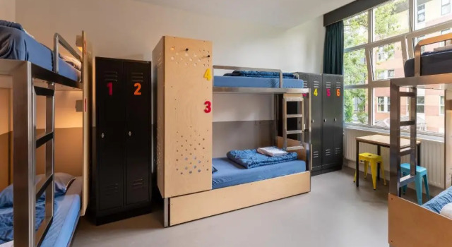 Кровать в общем номере Stayokay Hostel Amsterdam Vondelpark