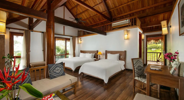 Семейный номер Standard с балконом Mai Chau Hideaway Lake Resort