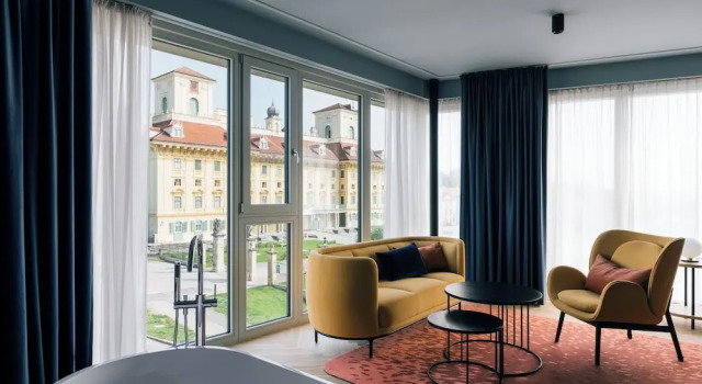 Люкс с красивым видом из окна Hotel Galántha