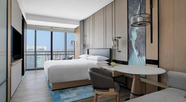 Двухместный номер Deluxe с видом на город Changzhou Marriott Hotel Jintan