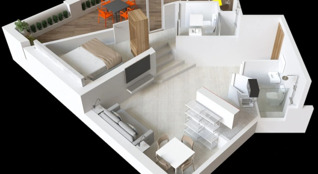 Номер Standard Пентхаус c 1 комнатой с видом на город Stay Together Barcelona Apartments