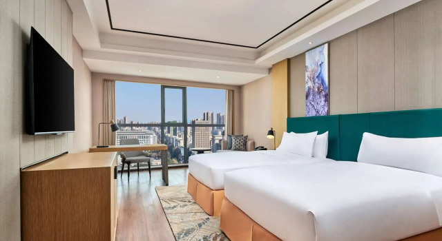 Двухместный номер Deluxe Hilton Garden Inn Wuhan Hankou