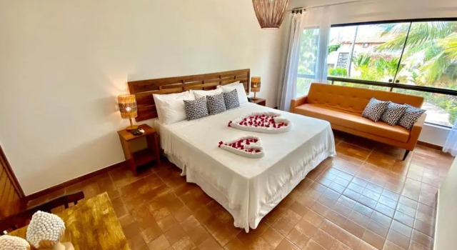 Люкс с видом на сад Villa Pantai Milagres Exclusive Hotel