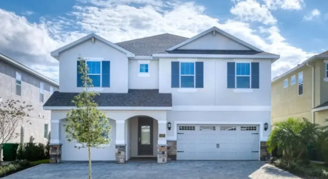 Luxury 8 Bedroom Villa on Encore Resort at Reunion, Orlando Villa 2927, Book Ferieresort Hoteller i Four Corners med pool, Swimmingpool